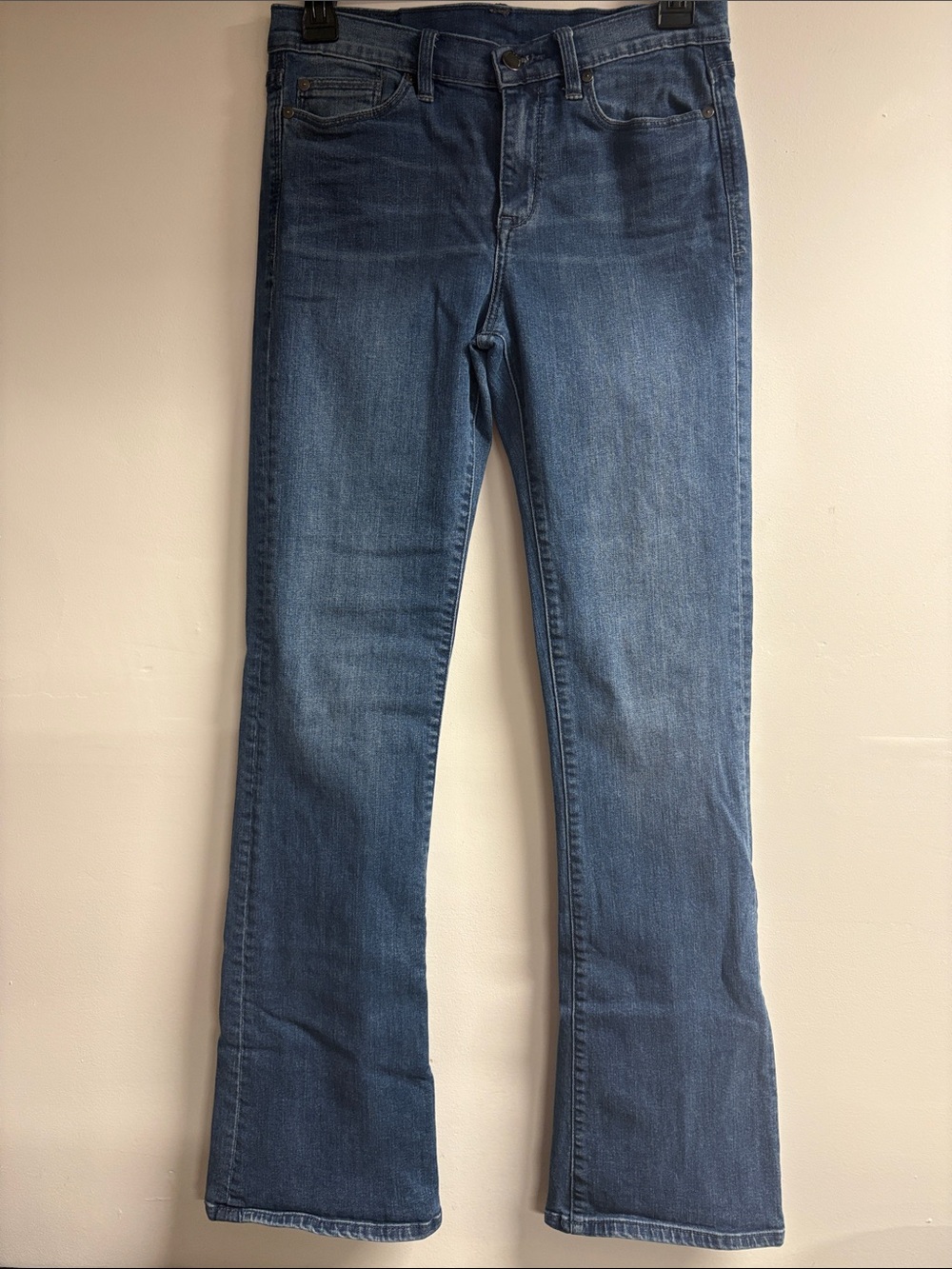 Calvin Klein Women's Medium Blue Flare Wide-Leg Jeans